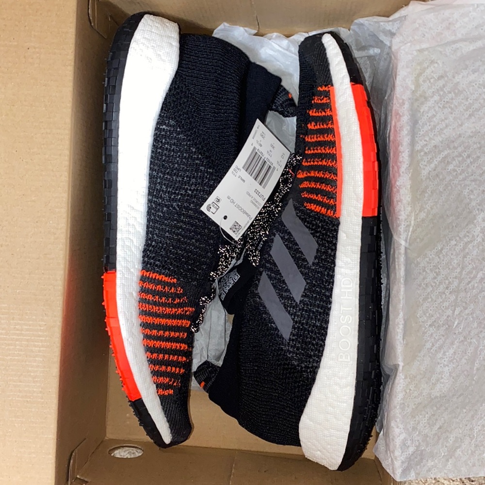 Adidas PureBoost Blackk and Orange
